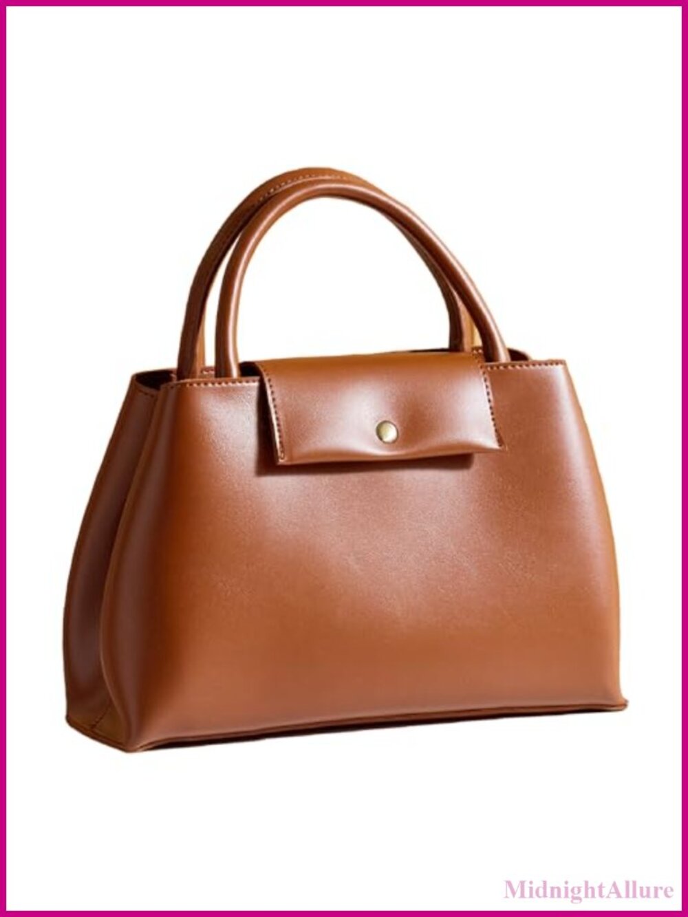 Vegan Leather Small Tote Satchel Top Handle Crossbody Shoulder Bag Handmade